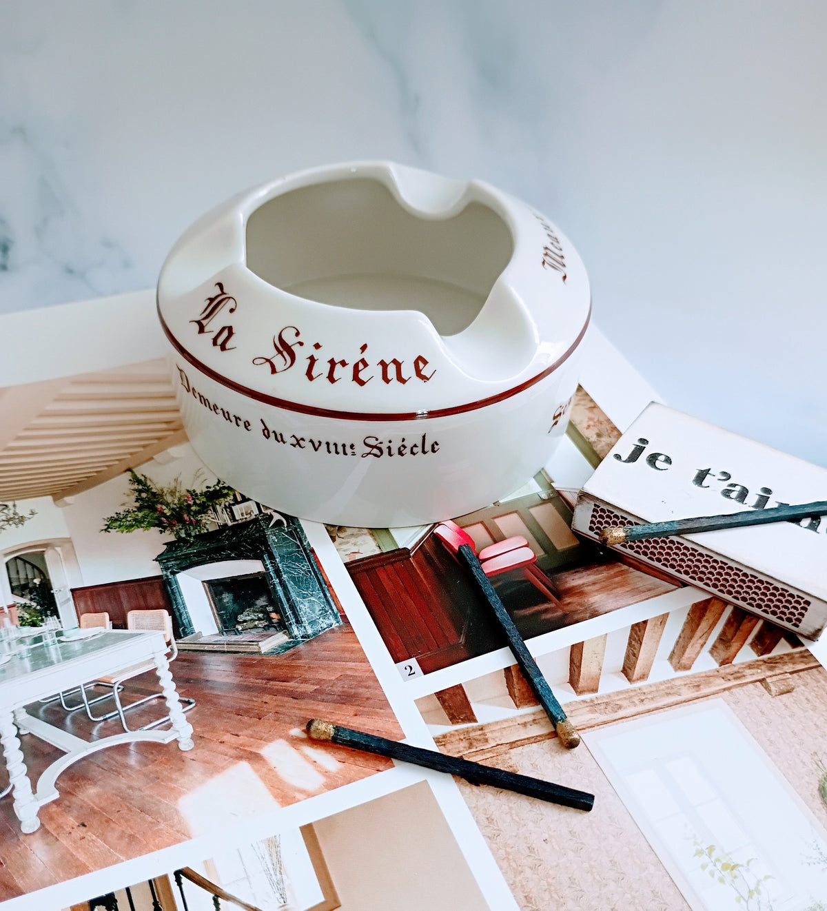 Vintage French La Siréne Pillivuyt Ashtray