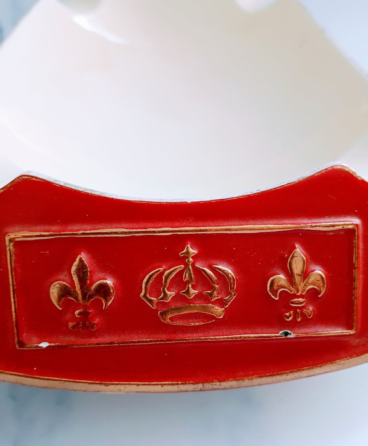 Vintage French Red Royale Extra Longue Large Ashtray
