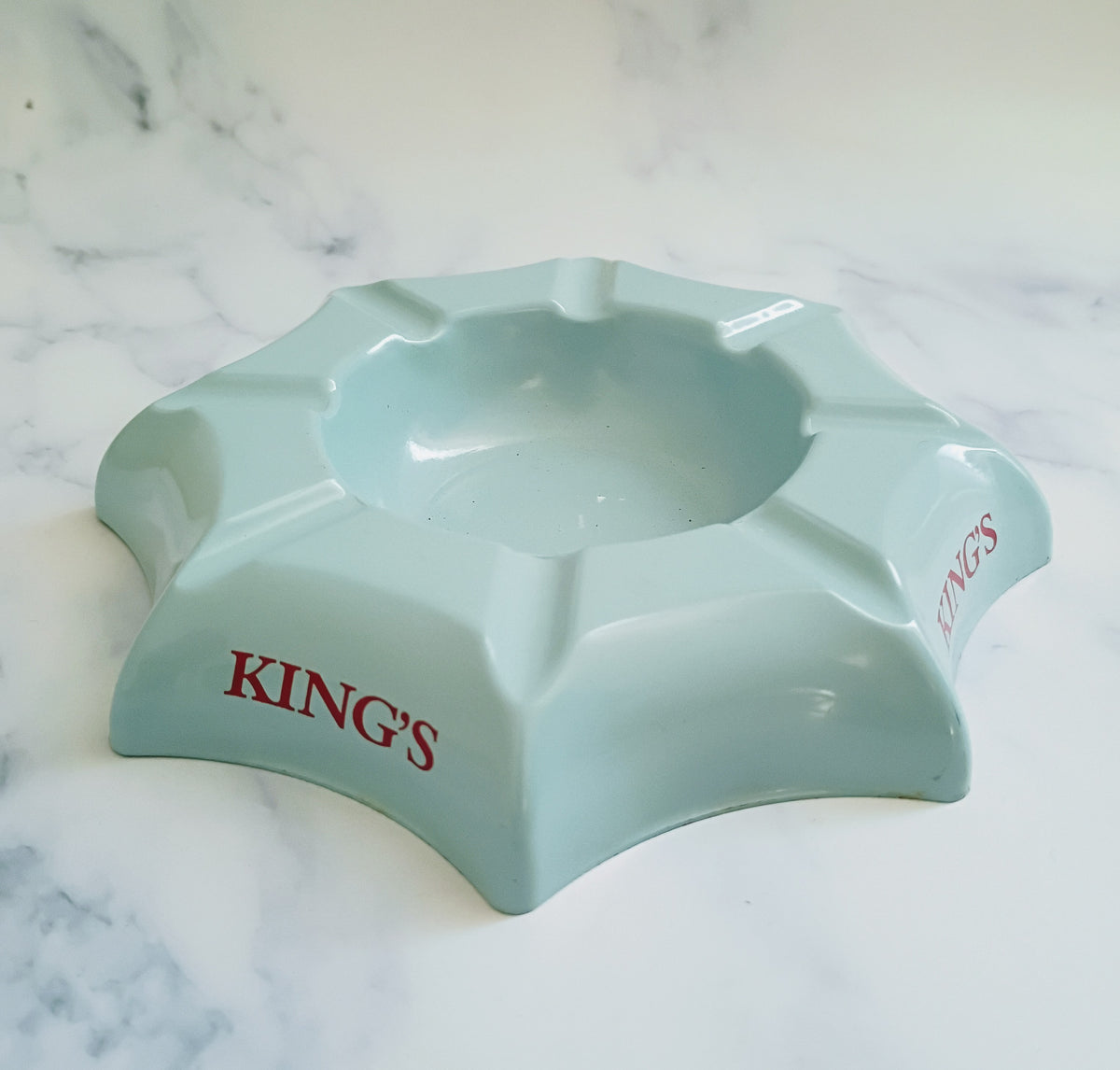 Vintage Blue Danish King's Ashtray