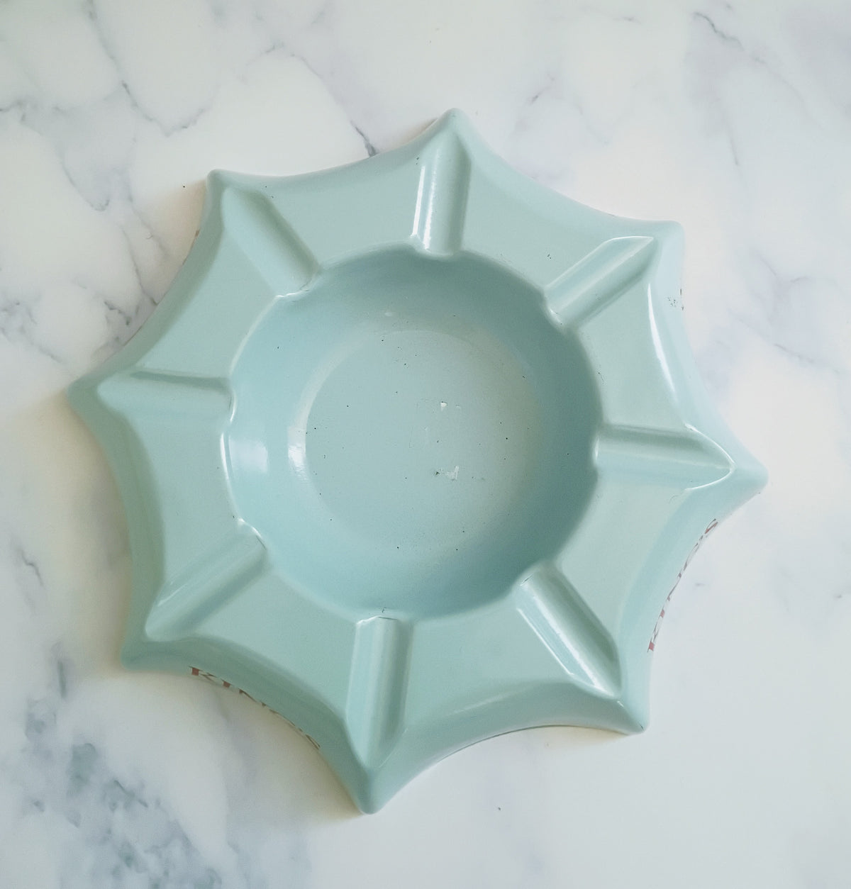 Vintage Blue Danish King's Ashtray