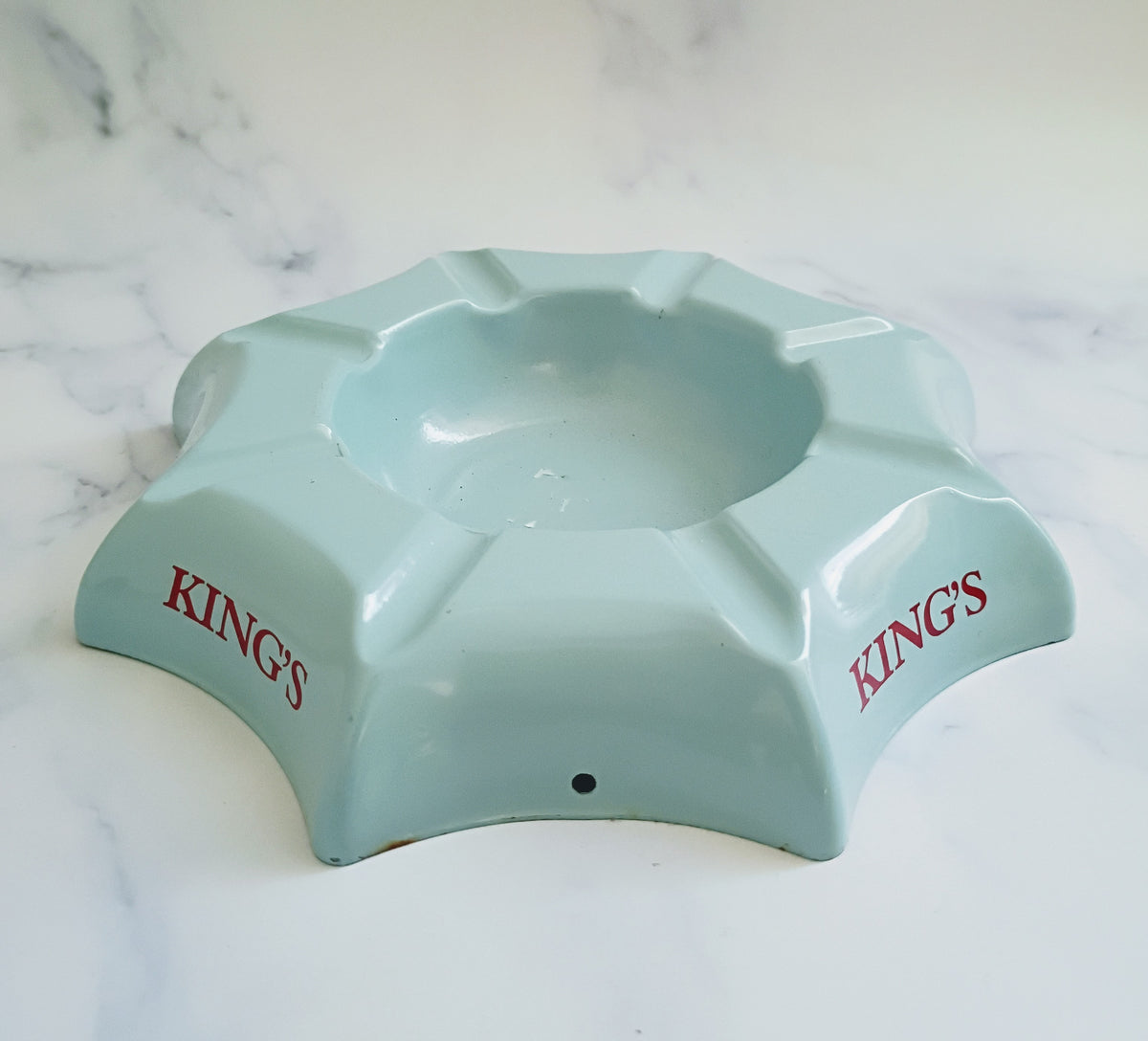 Vintage Blue Danish King's Ashtray