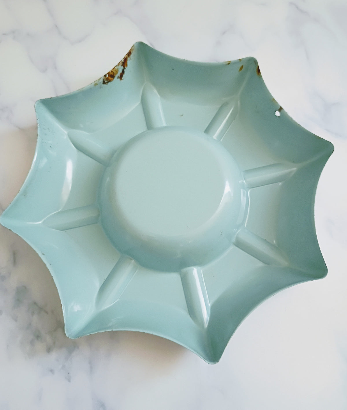 Vintage Blue Danish King's Ashtray