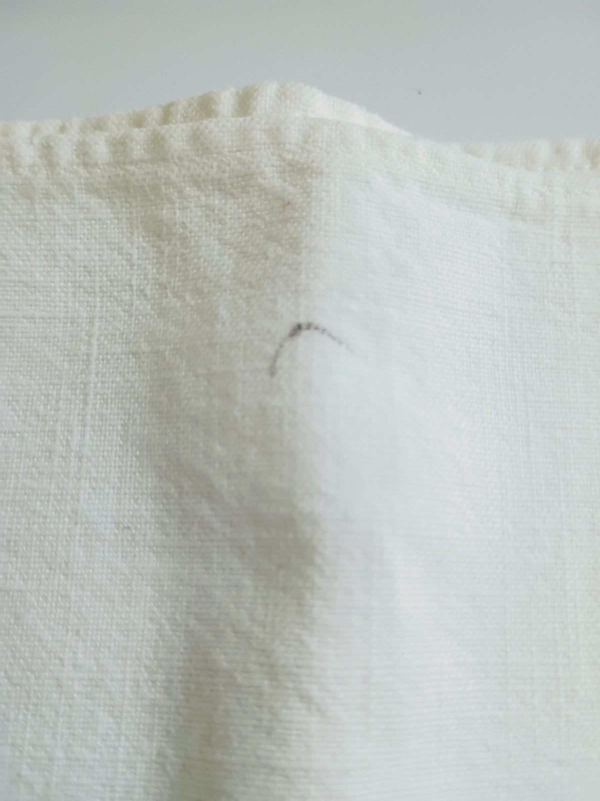 Pair Vintage French Linen Blend Stripe Tea Towels - TM Monogram