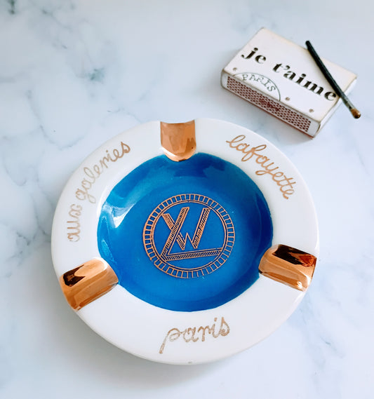 Vintage French Galeries Lafayette Paris Ashtray