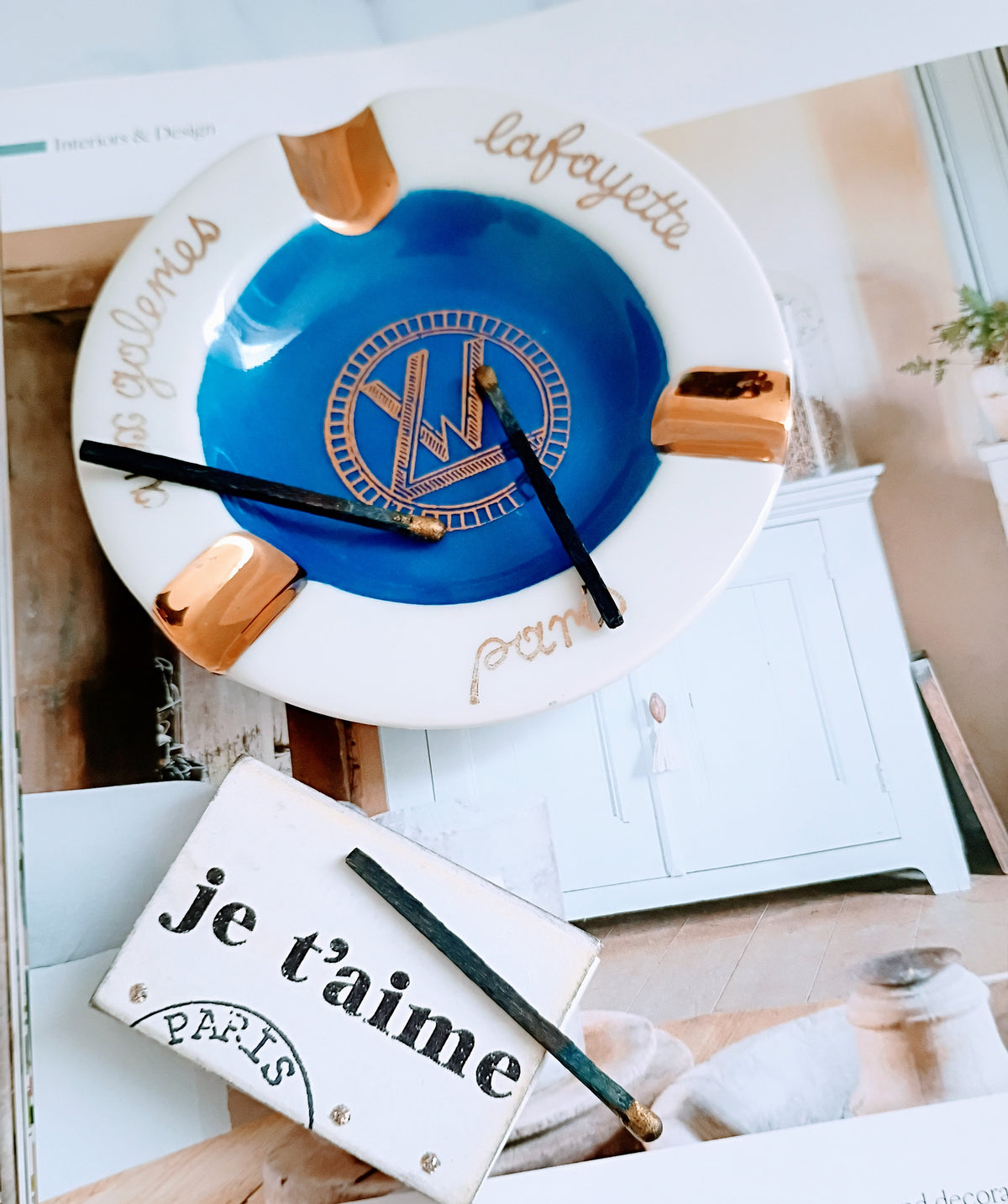 Vintage French Galeries Lafayette Paris Ashtray